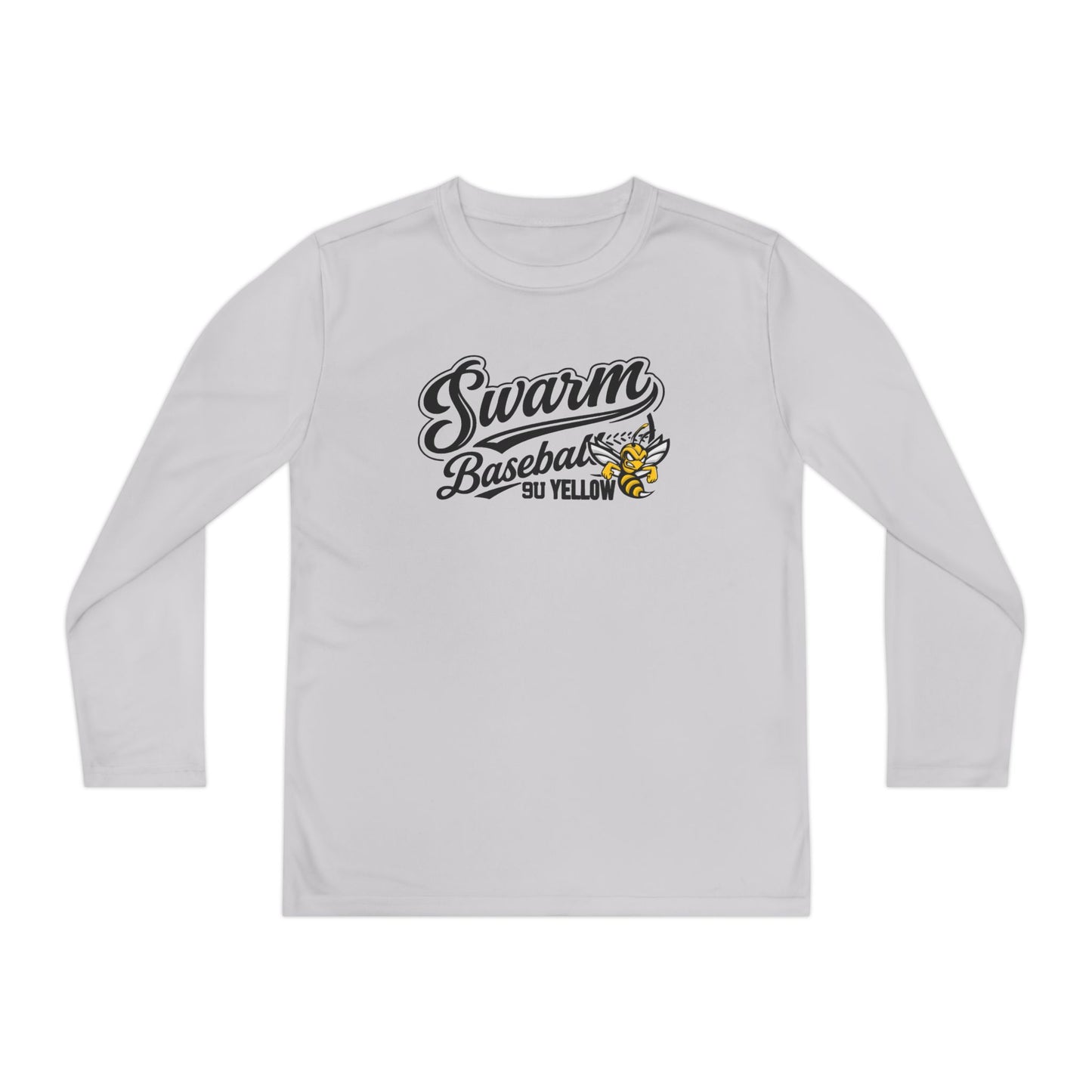 Swarm 9U "2" YOUTH Baseball Long Sleeve Tee | SPORTS-TEK