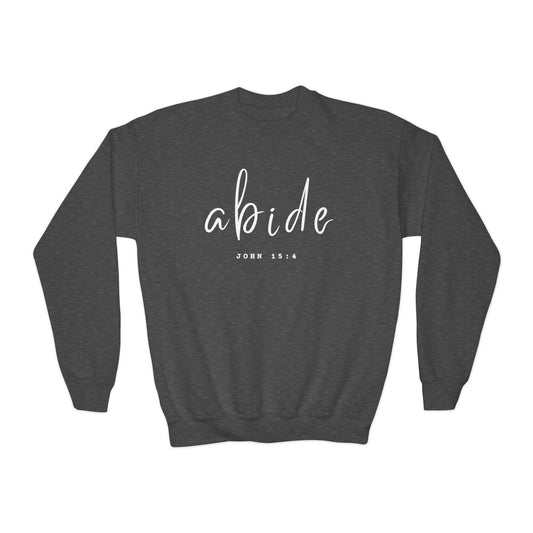 Abide John 15:4 YOUTH Crewneck | Gildan