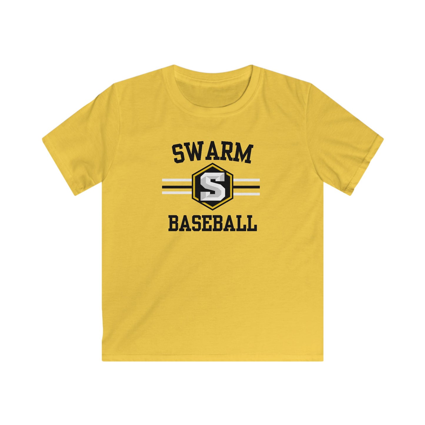 Swarm "stripe" YOUTH Baseball Tee | Gildan Softstyle
