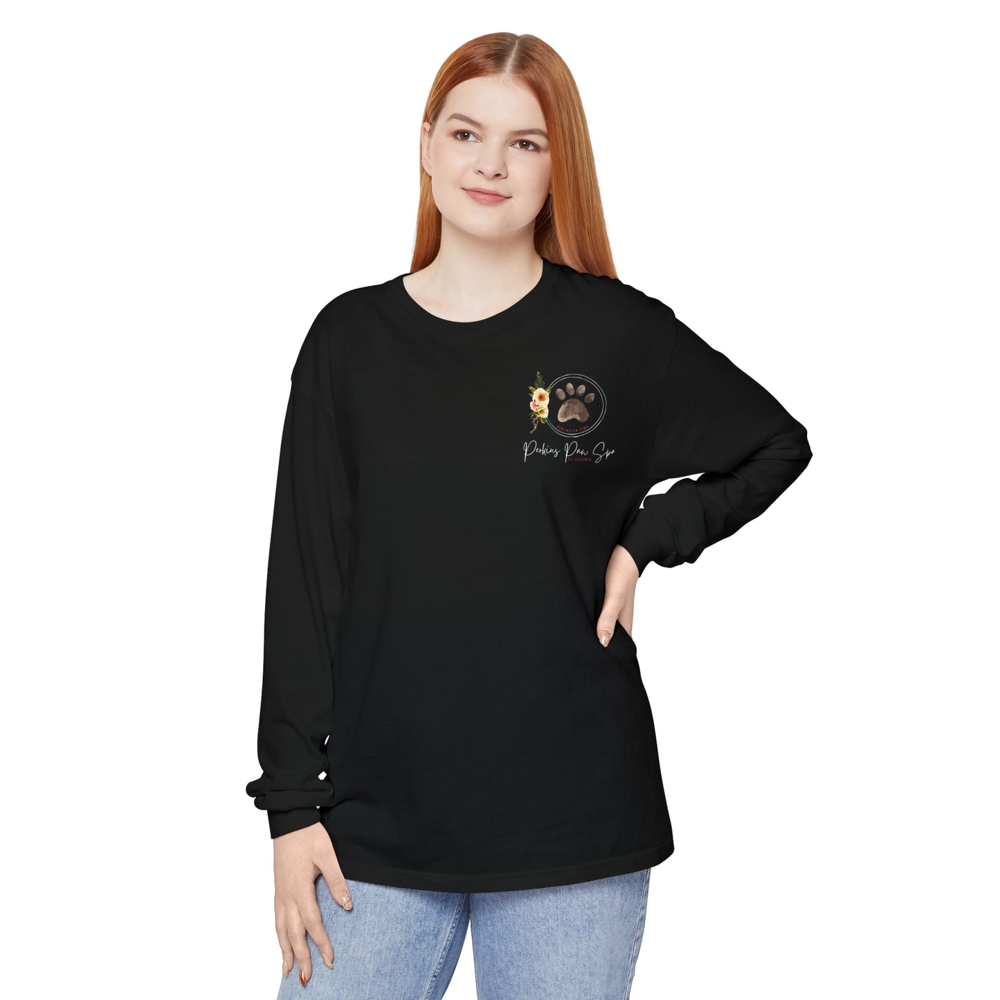 Perkins Paw Spa Long Sleeve Front/Back