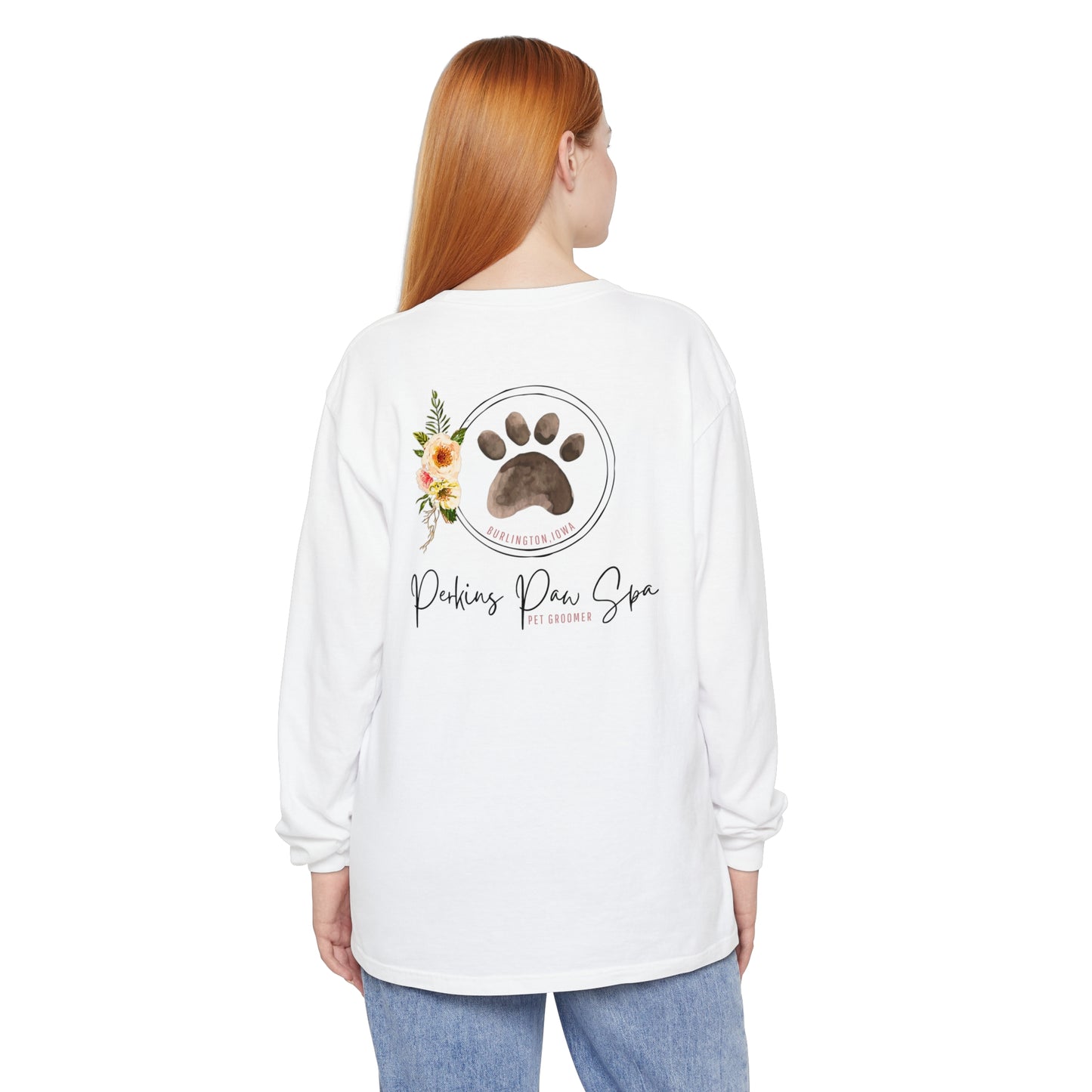 Perkins Paw Spa Long Sleeve Front/Back