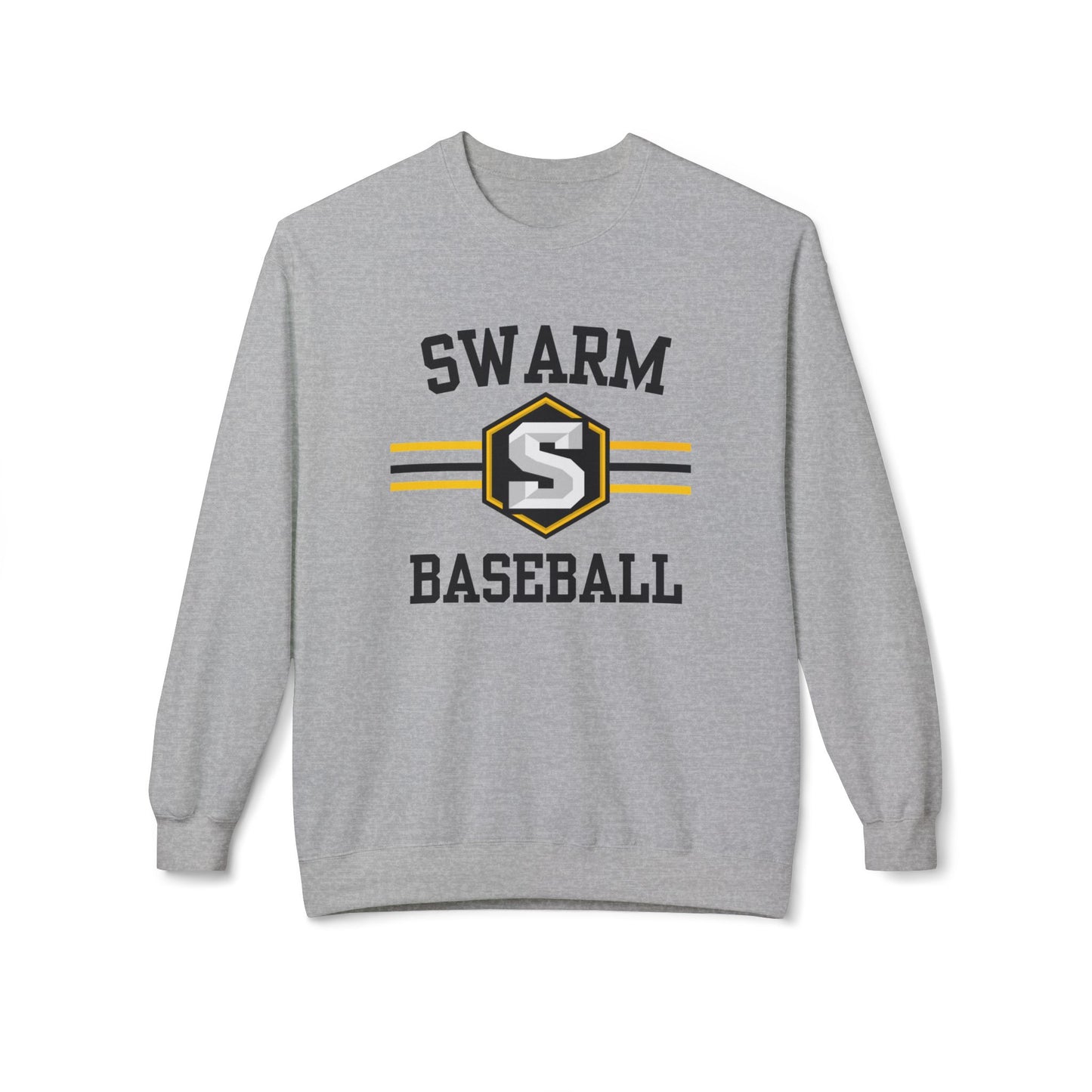 Swarm "stripe" ADULT Baseball Crewneck | Gildan Softstyle