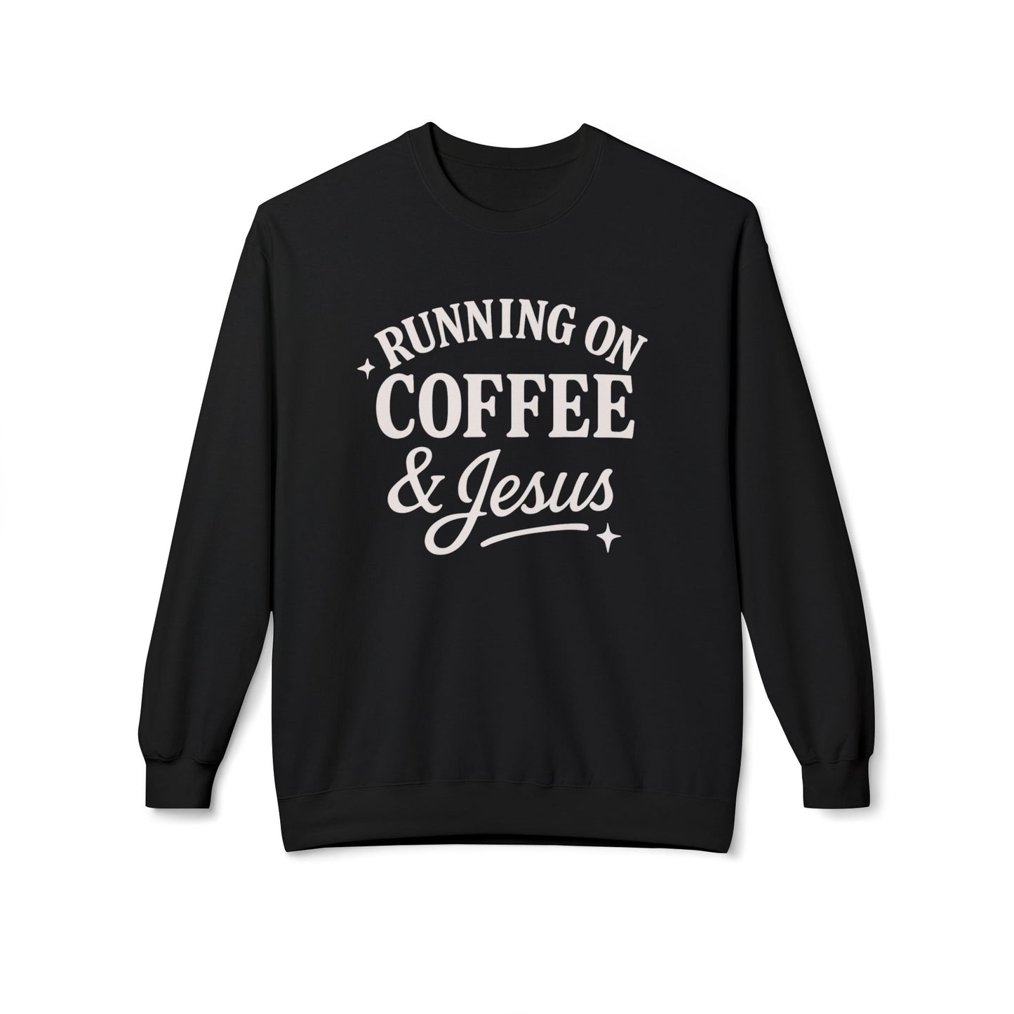 Running on Coffee & Jesus ADULT Crewneck | Gildan Softstyle
