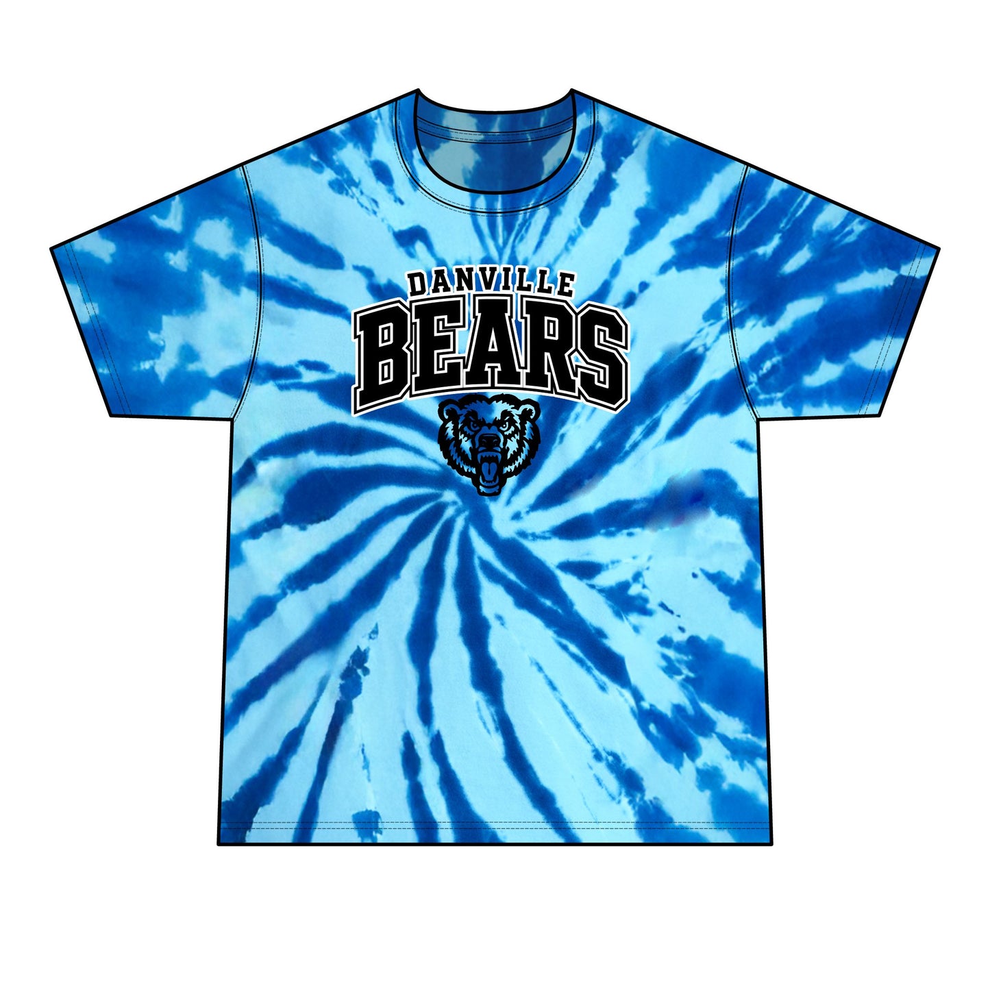 Danville Bears | Blue Spiral Tie-Dye Tee | Adult | Port & Company | JULY TOP SELLER