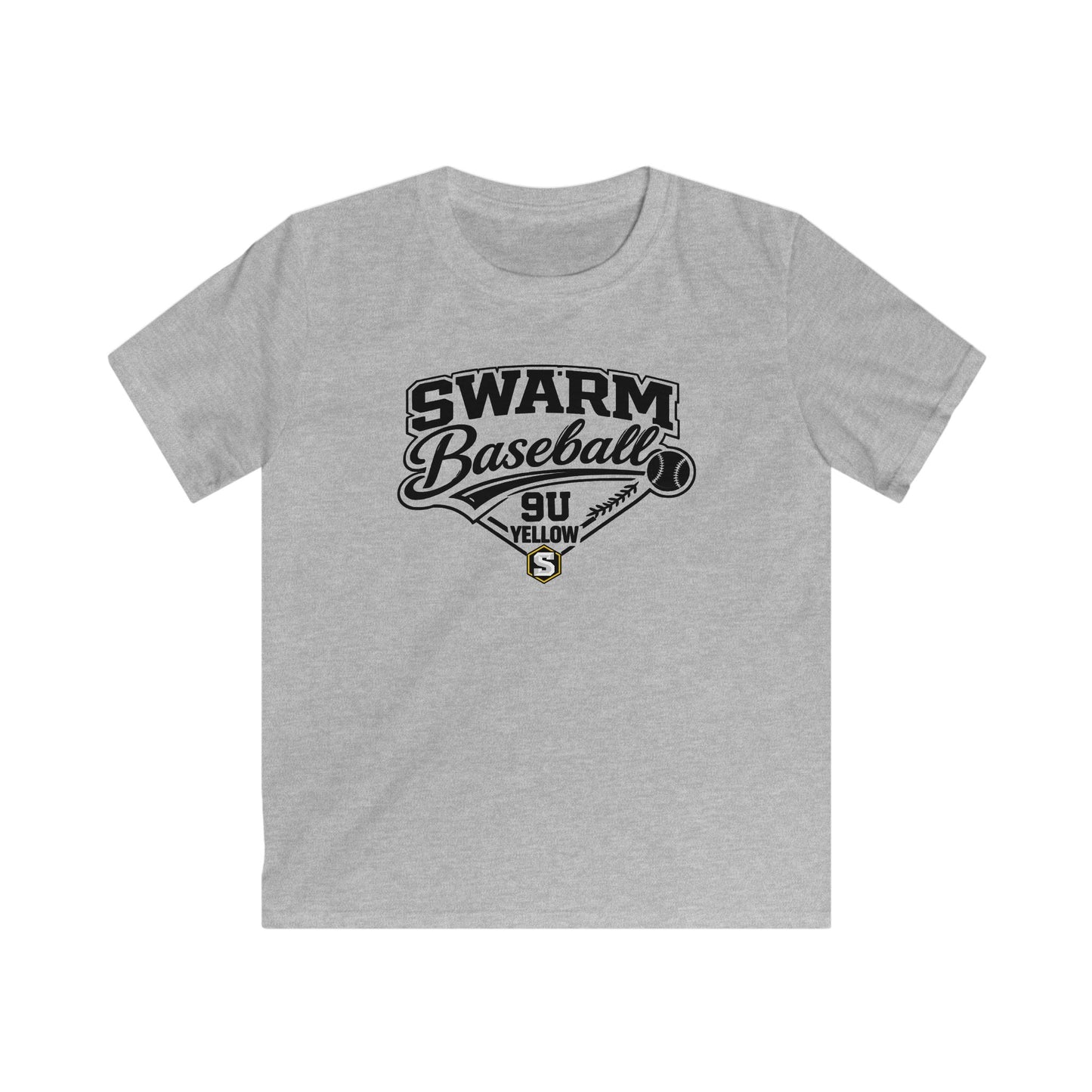 Swarm 9U "1" YOUTH Baseball Tee | Gildan Softstyle