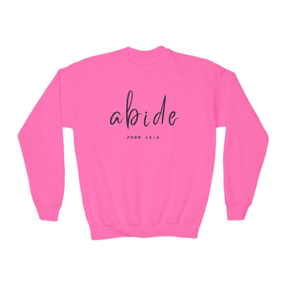 Abide John 15:4 YOUTH Crewneck | Gildan