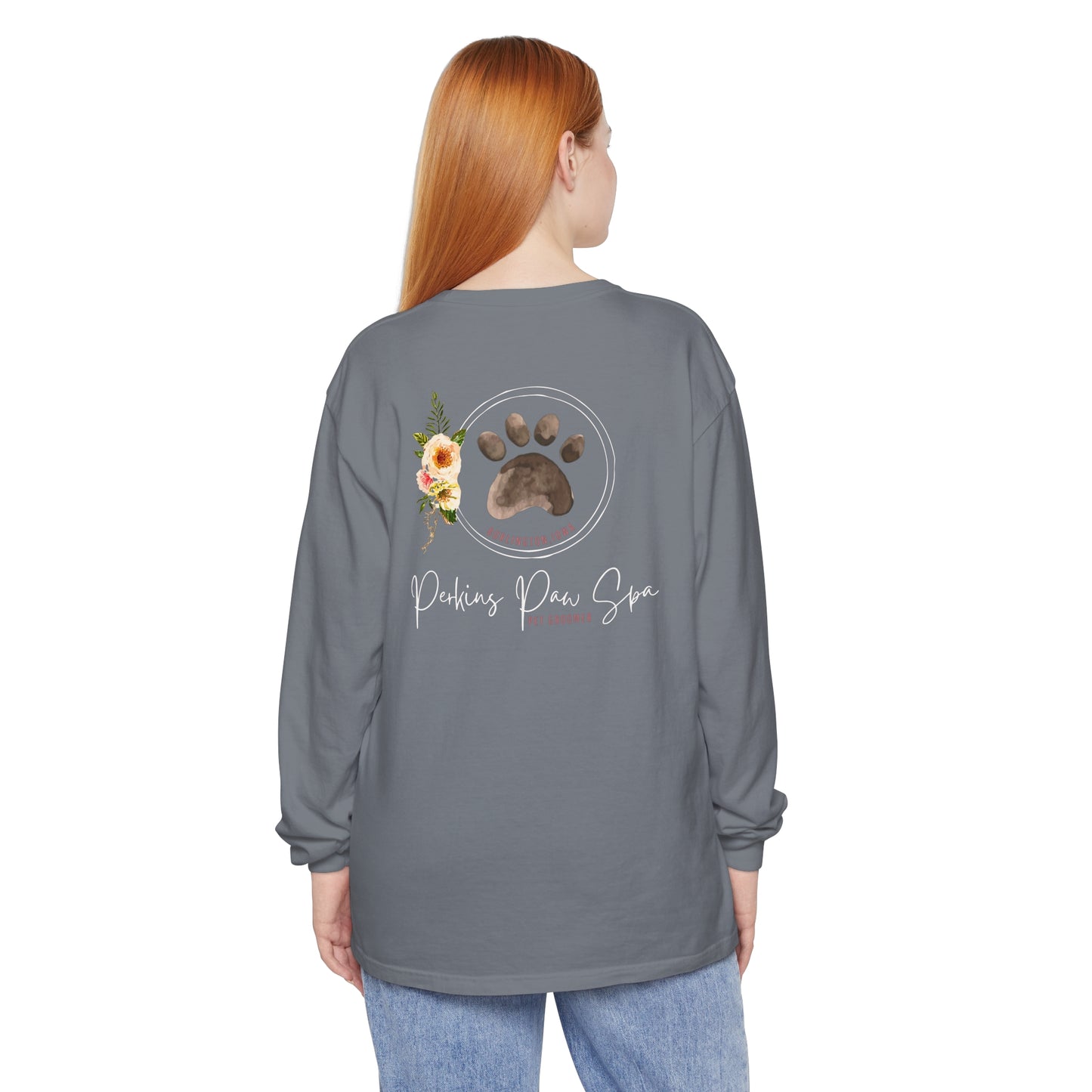 Perkins Paw Spa Long Sleeve Front/Back