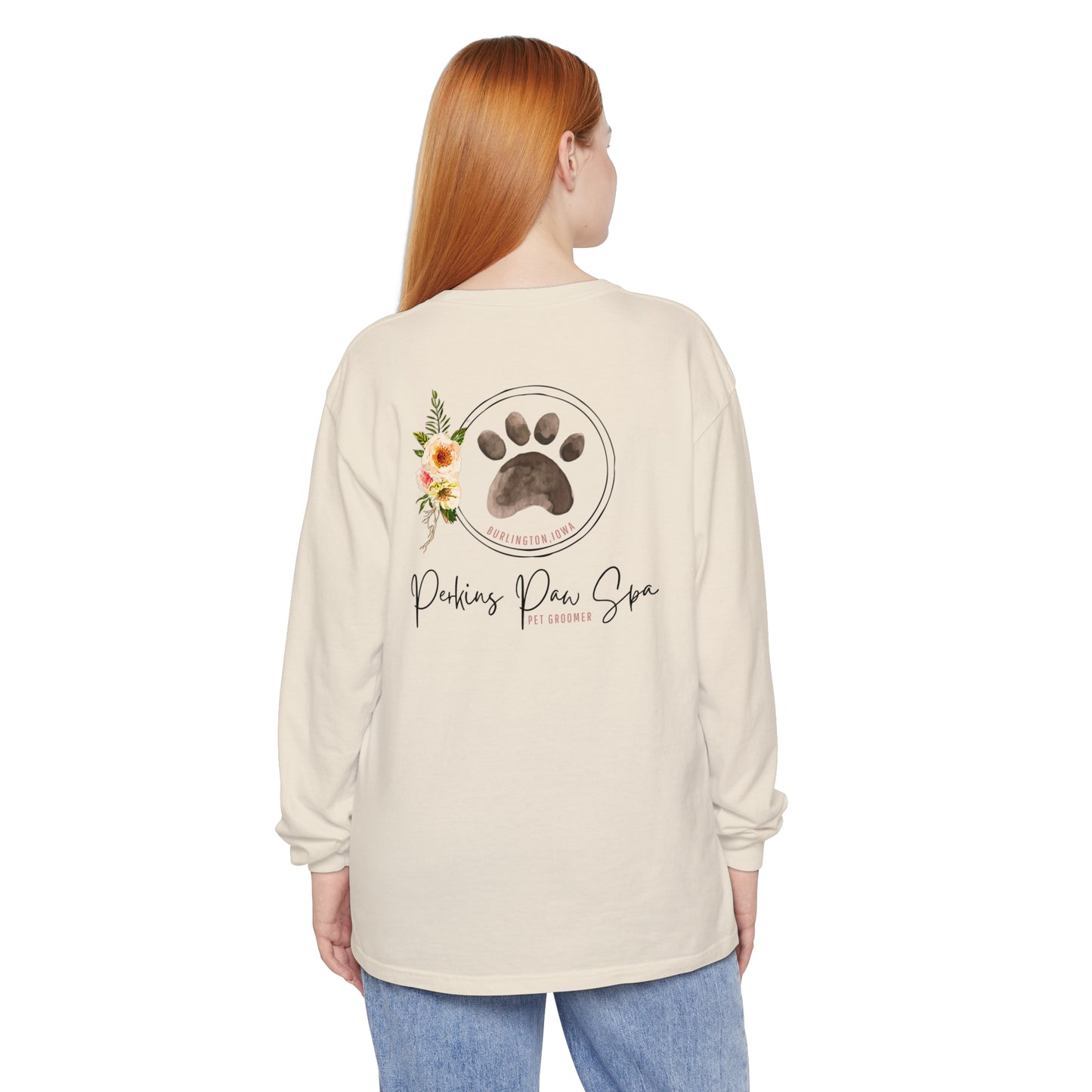 Perkins Paw Spa Long Sleeve Front/Back
