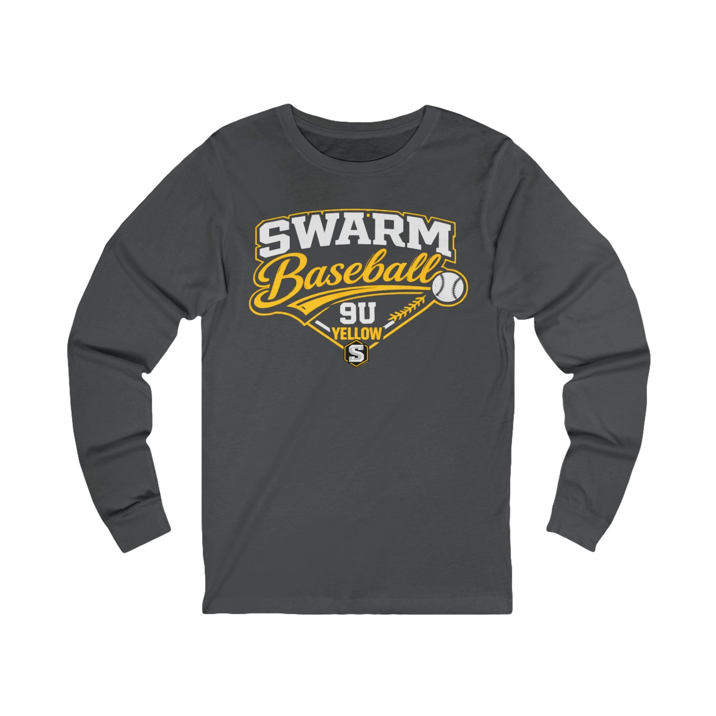 Swarm 9U "1" ADULT Baseball Long Sleeve | Bella Canvas