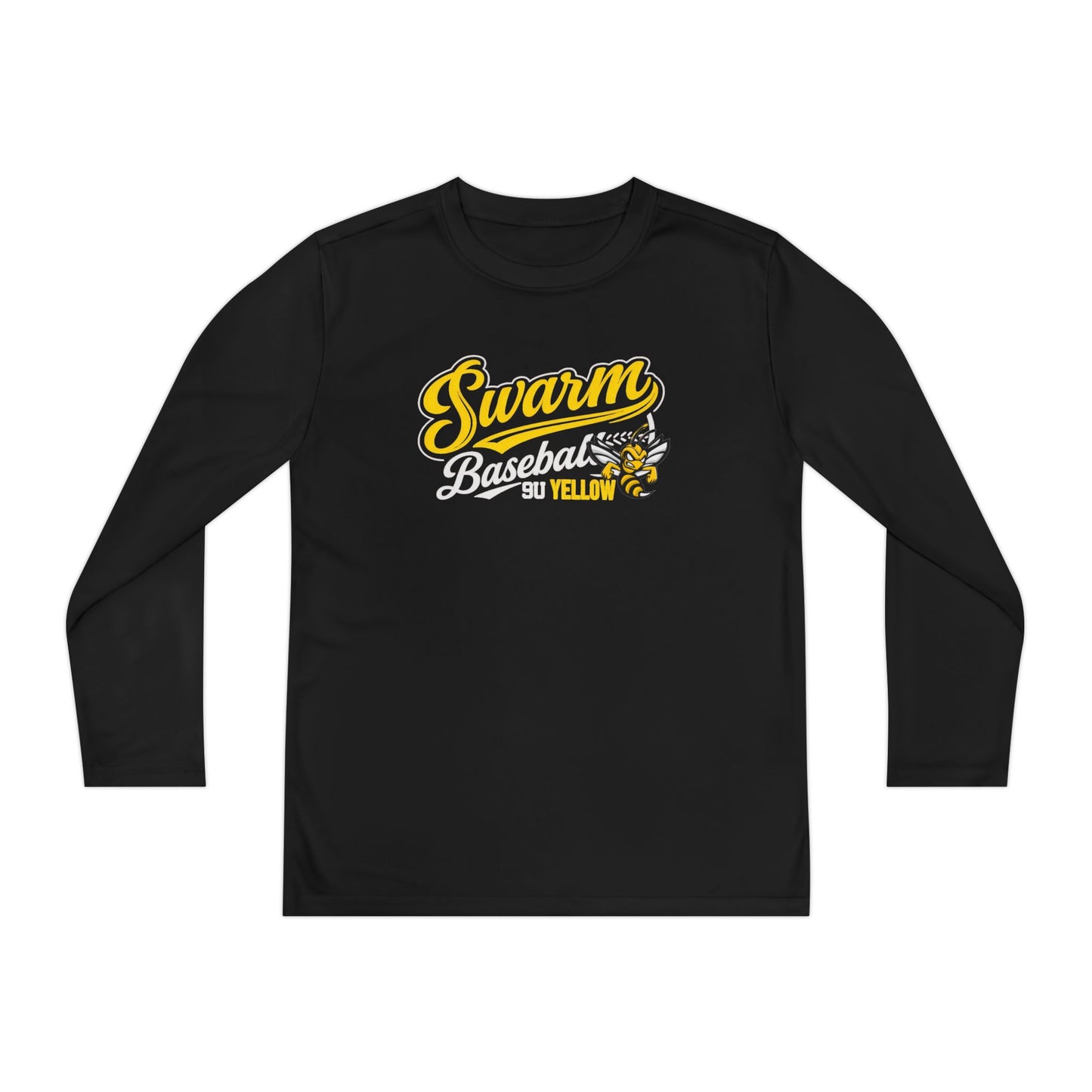 Swarm 9U "2" YOUTH Baseball Long Sleeve Tee | SPORTS-TEK