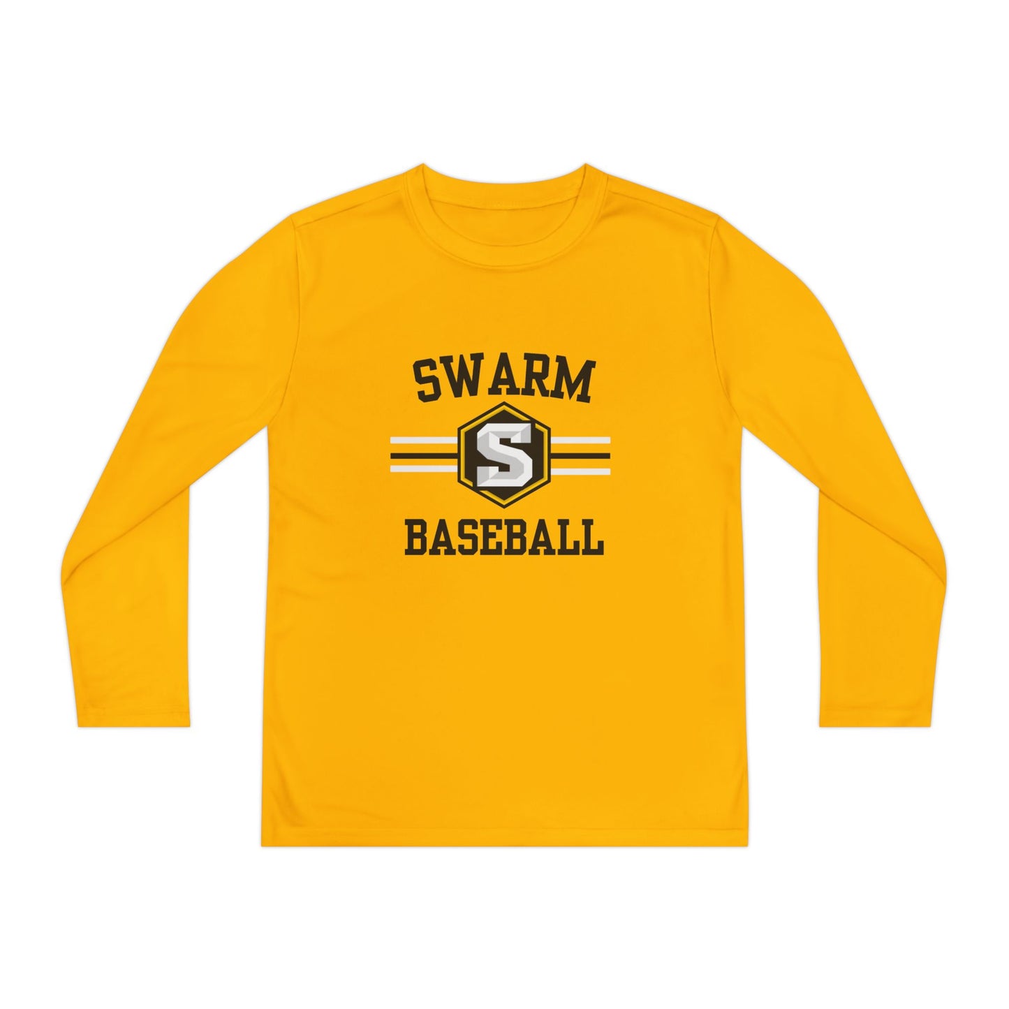 Swarm "stripe" YOUTH Baseball Long Sleeve Tee | Sportstek