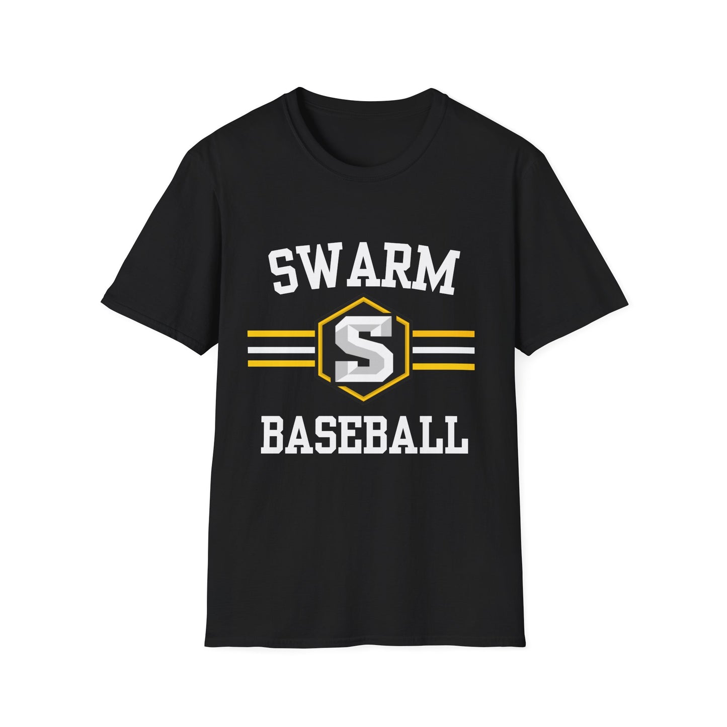 Swarm "stripe" ADULT Baseball T-Shirt | Gildan Softstyle