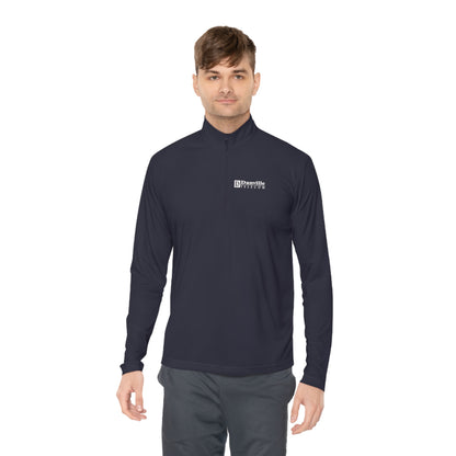 Danville Telecom Unisex Quarter-Zip Pullover: Color or White Logo