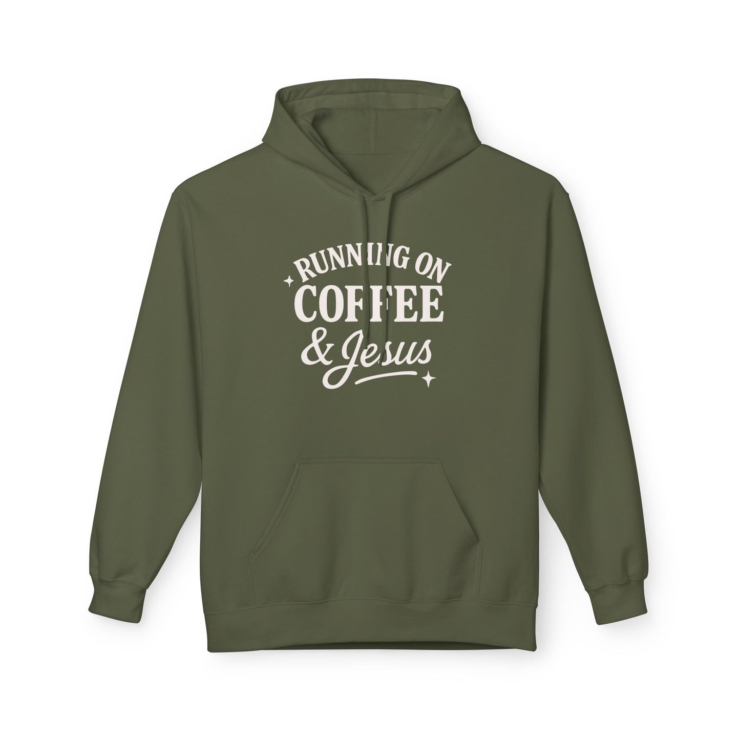 Running on Coffee & Jesus ADULT Hoodie | Gildan Softstyle