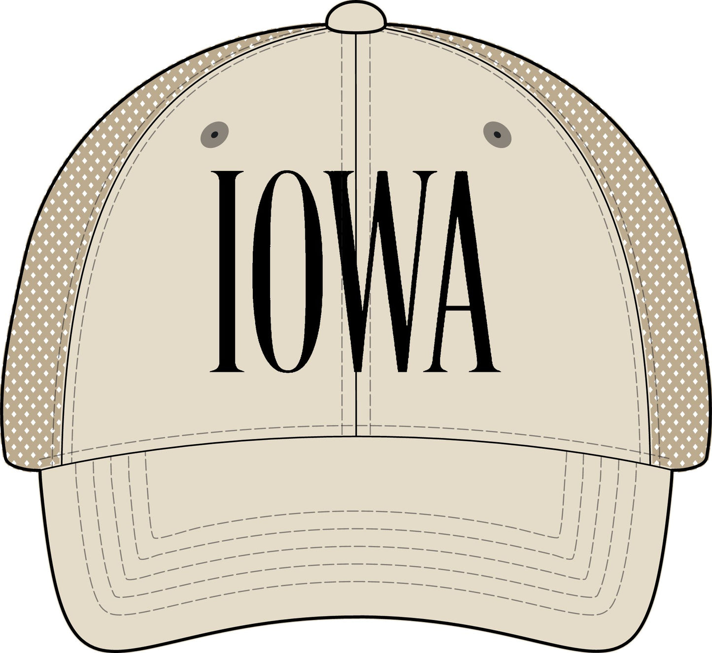 IOWA Women's Washed Mesh-Back Cap