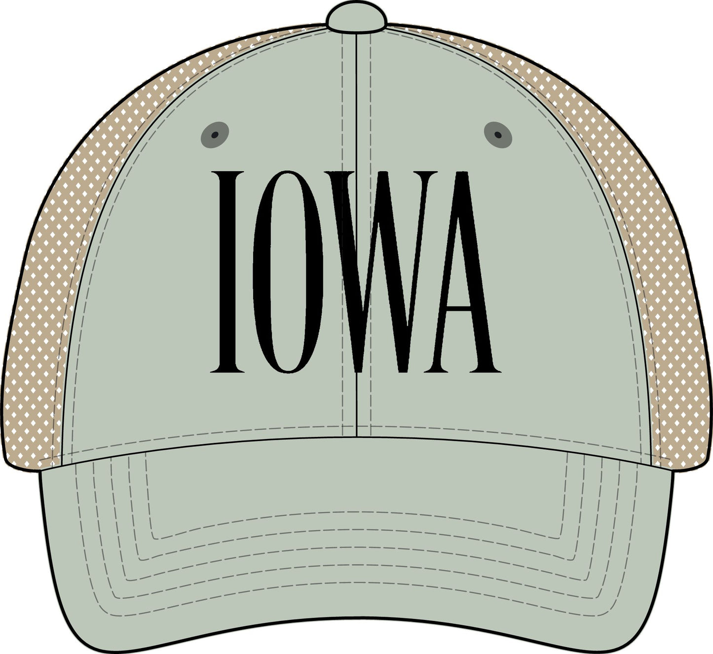 IOWA Women's Washed Mesh-Back Cap