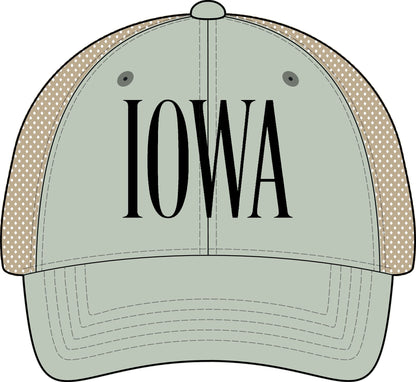 IOWA Women's Washed Mesh-Back Cap