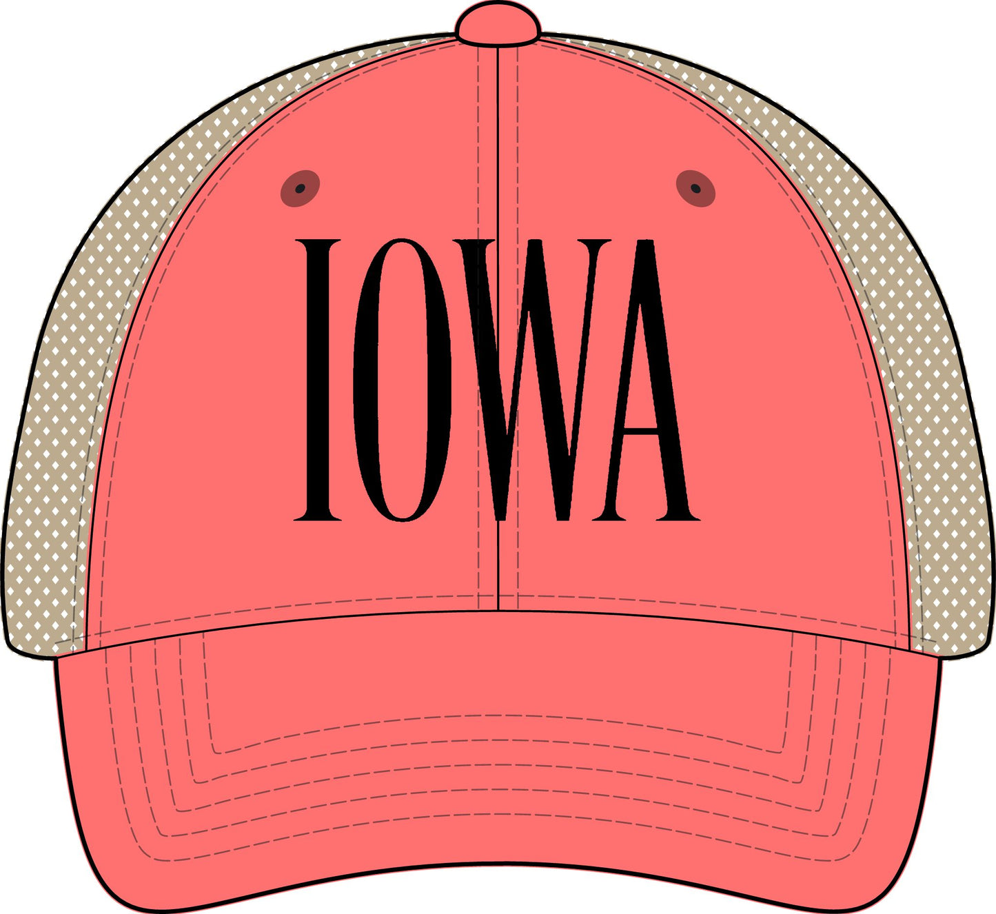 IOWA Women's Washed Mesh-Back Cap