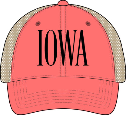 IOWA Women's Washed Mesh-Back Cap
