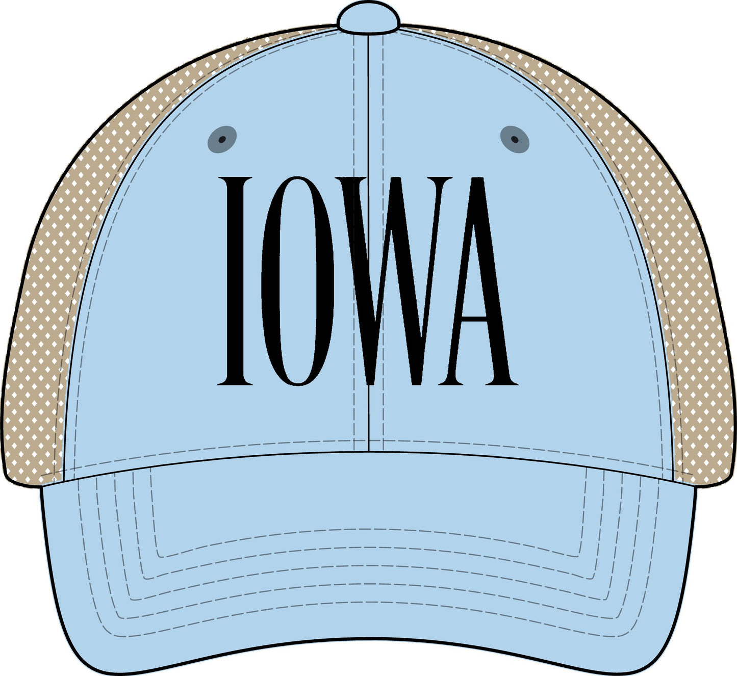 IOWA Women's Washed Mesh-Back Cap