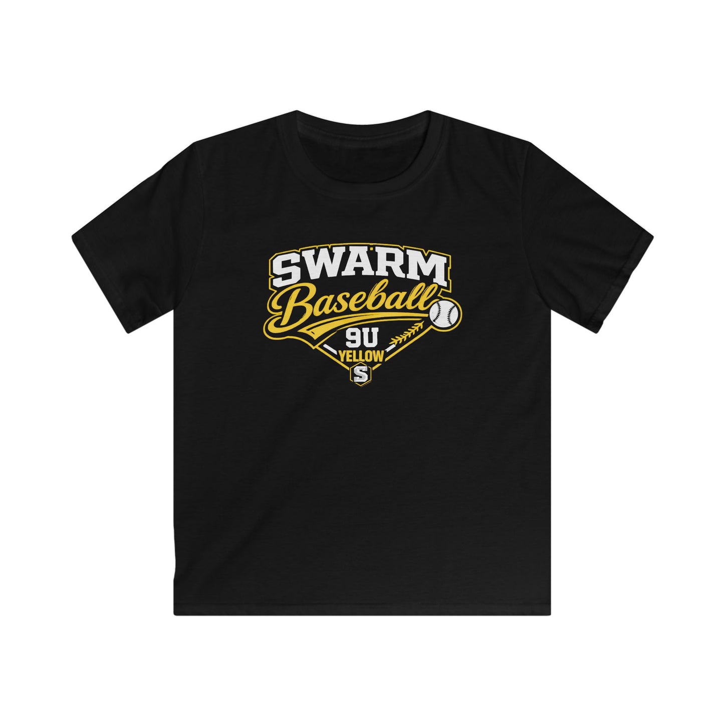 Swarm 9U "1" YOUTH Baseball Tee | Gildan Softstyle