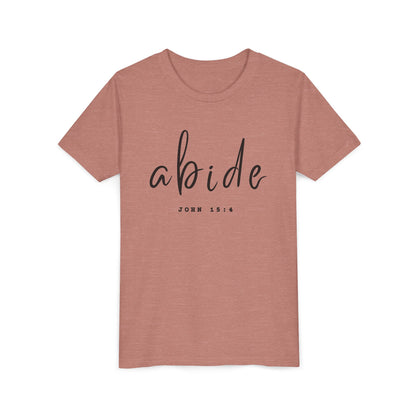 Abide John 15:4 YOUTH Tee | Bella Canvas