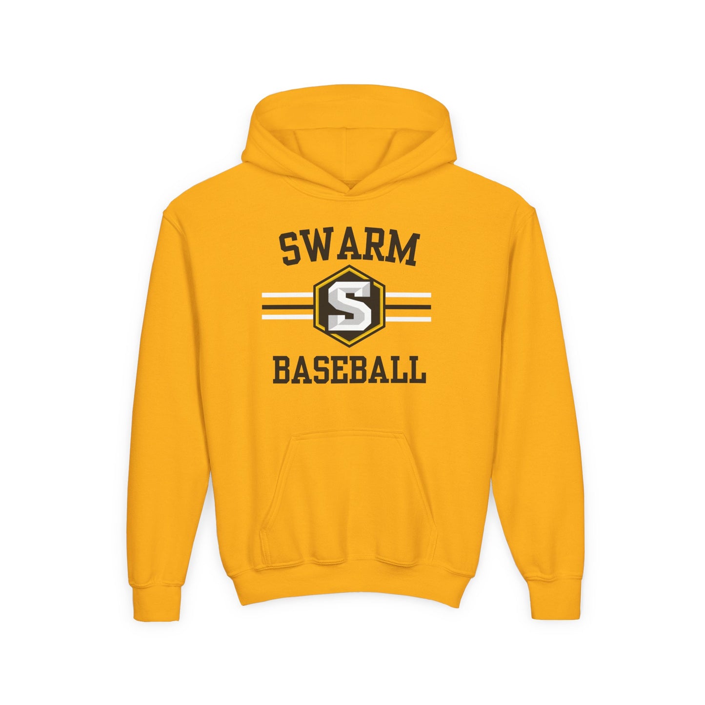 Swarm "stripe" YOUTH baseball hoodie | Gildan Heavy Duty