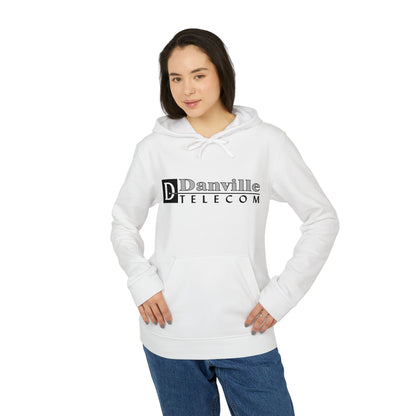 Danville Telecom Adidas Unisex Fleece Hoodie: Black Logo