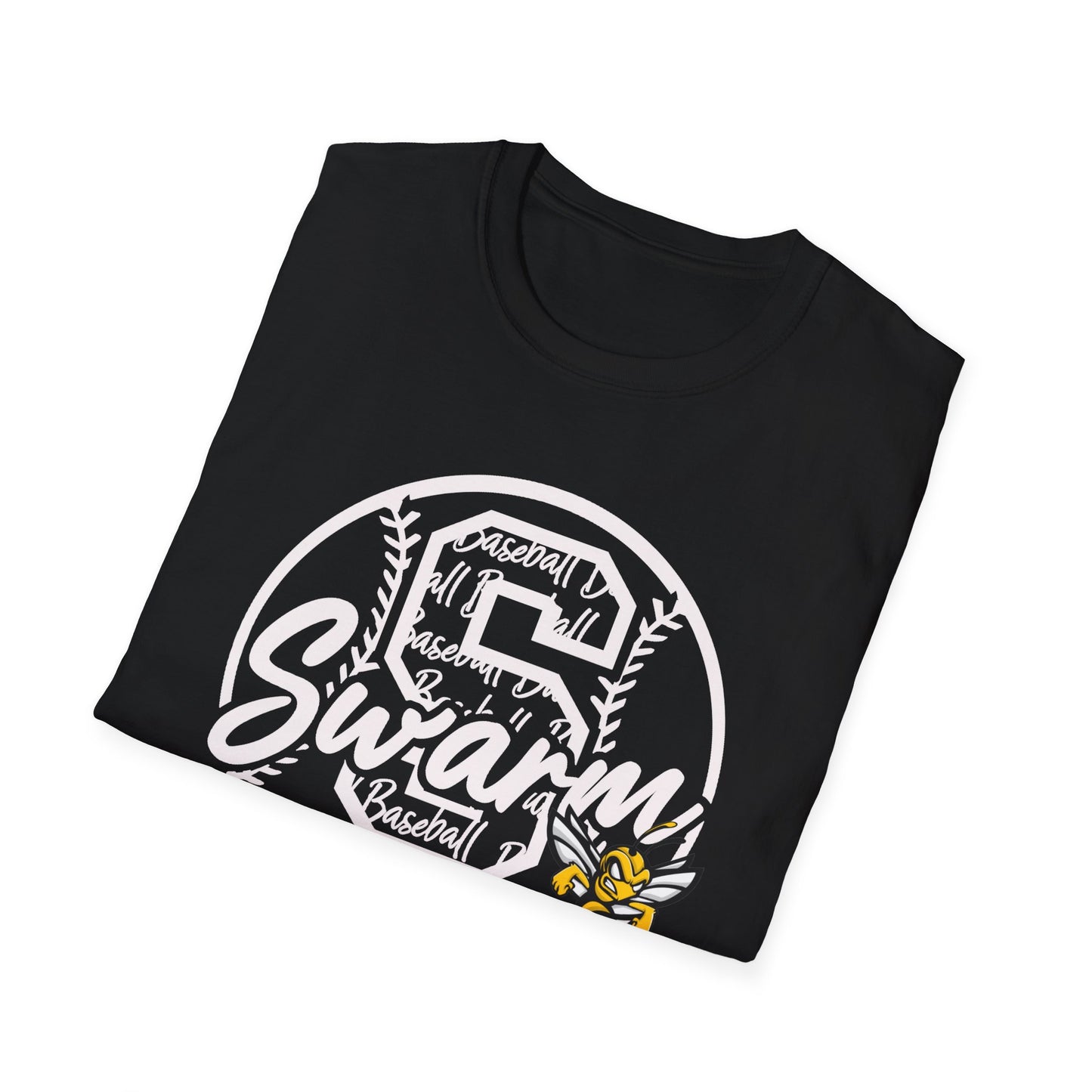 Swarm "S" ADULT Baseball T-Shirt | Gildan Softstyle