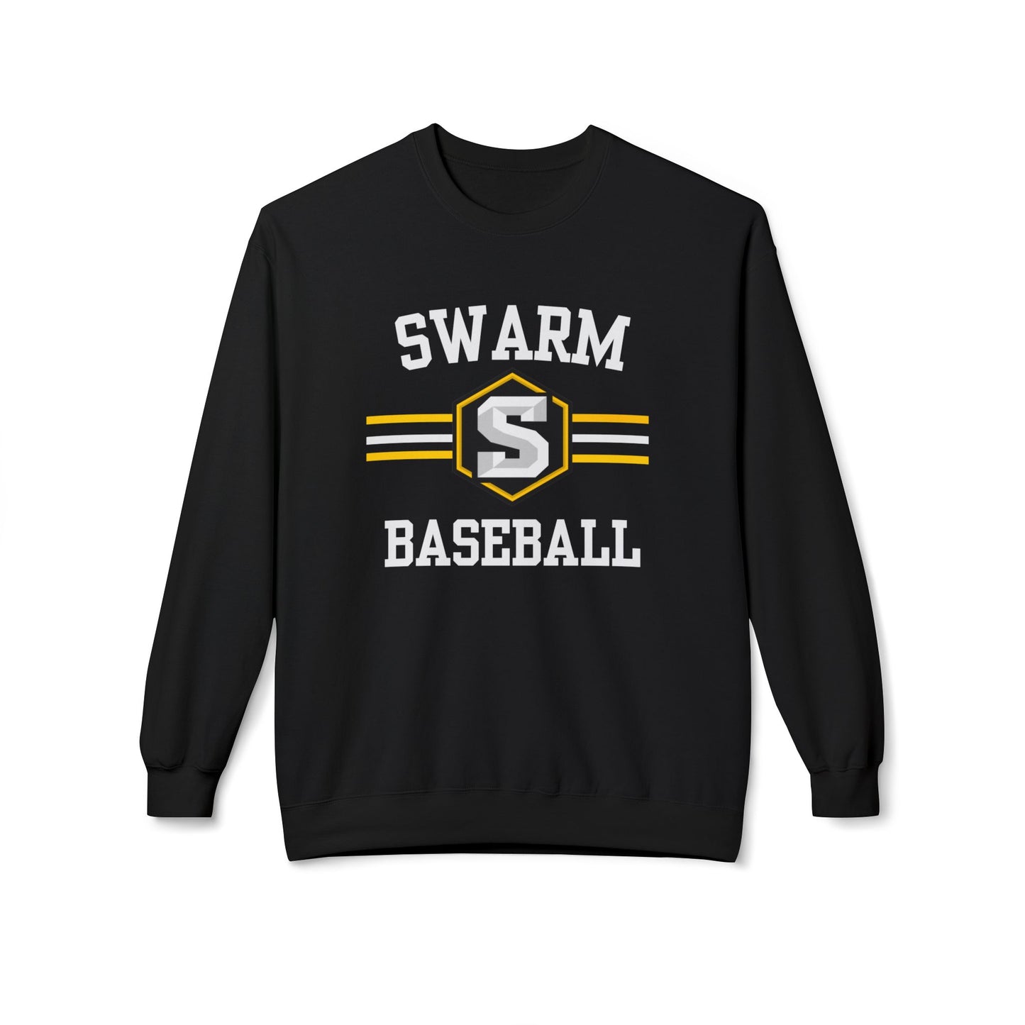 Swarm "stripe" ADULT Baseball Crewneck | Gildan Softstyle