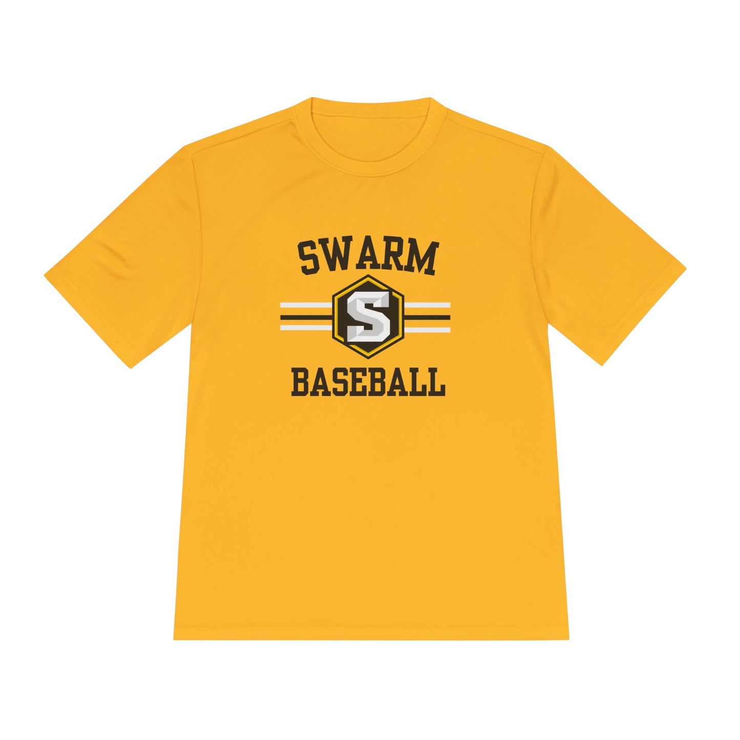 Swarm "stripe" ADULT Baseball Moisture-Wicking Tee | Sportstek