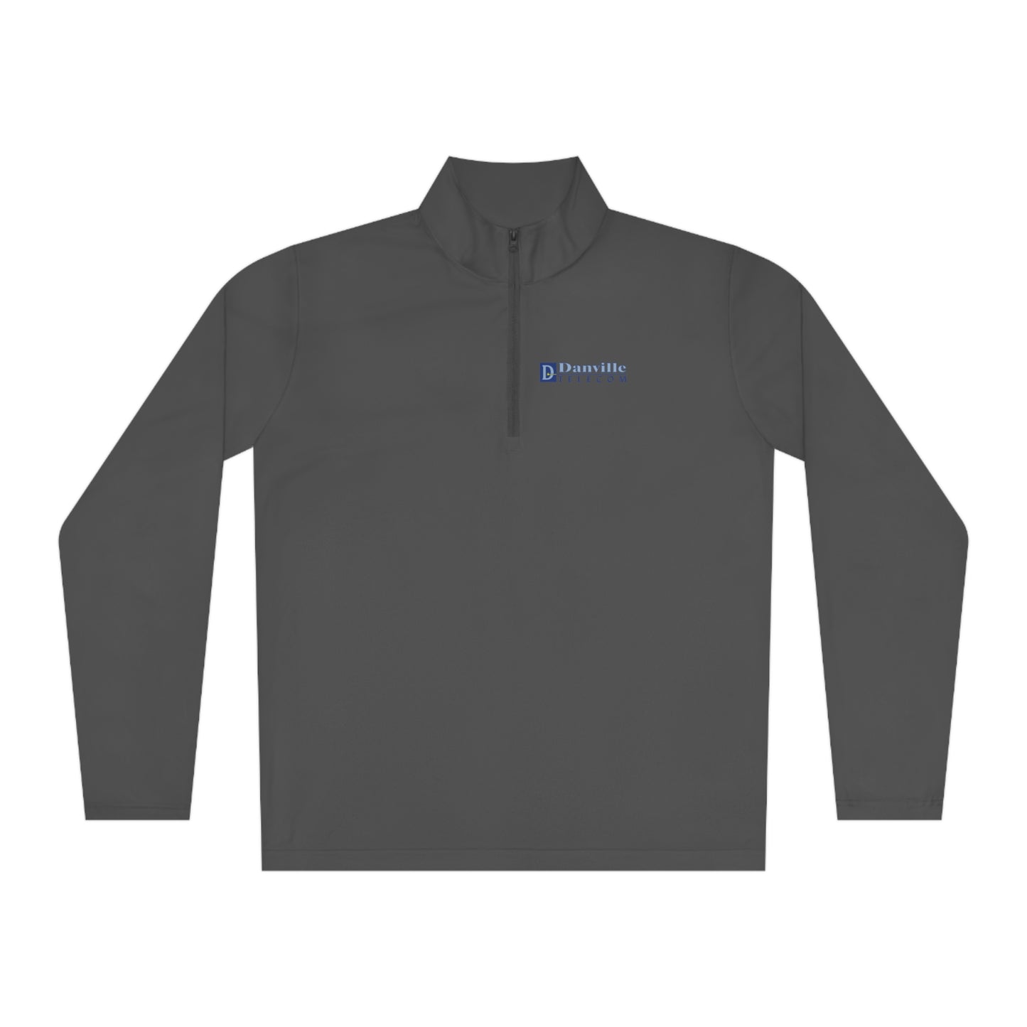 Danville Telecom Unisex Quarter-Zip Pullover: Color or White Logo