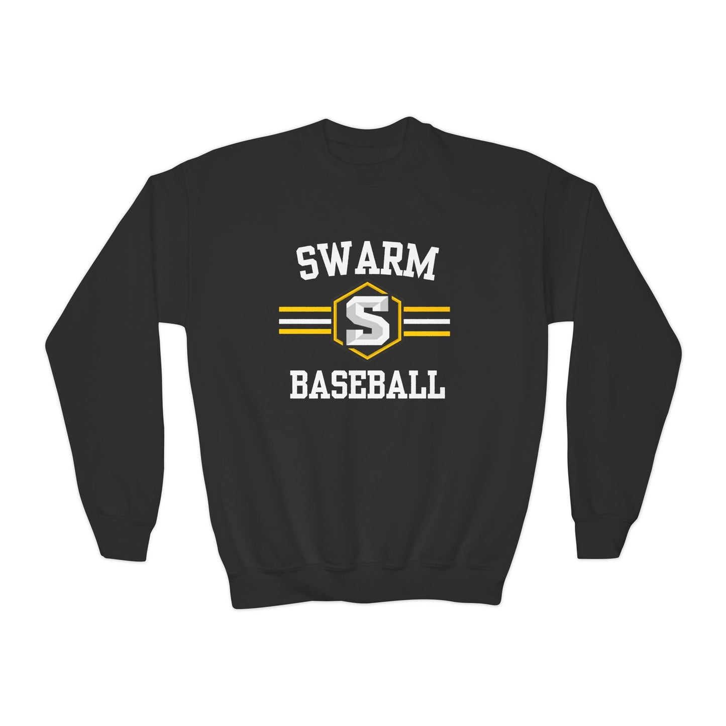 Swarm "stripe" YOUTH Baseball Crewneck | Gildan Heavy Duty