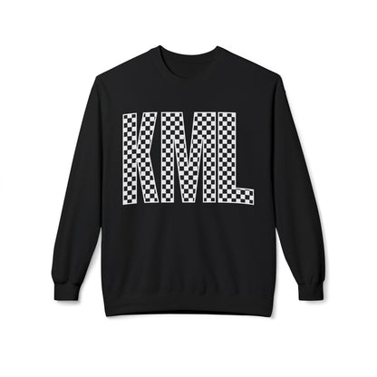 KML | Checker KML logo back | Adult Crewneck | Gildan Softstyle