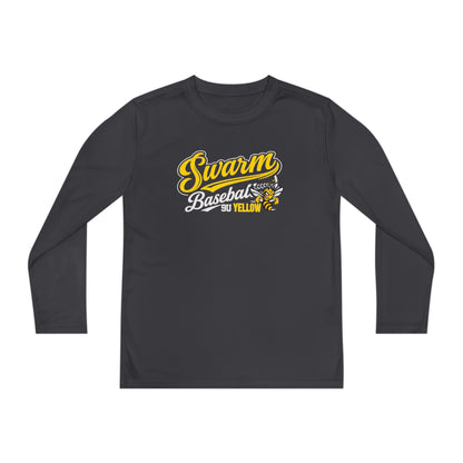 Swarm 9U "2" YOUTH Baseball Long Sleeve Tee | SPORTS-TEK