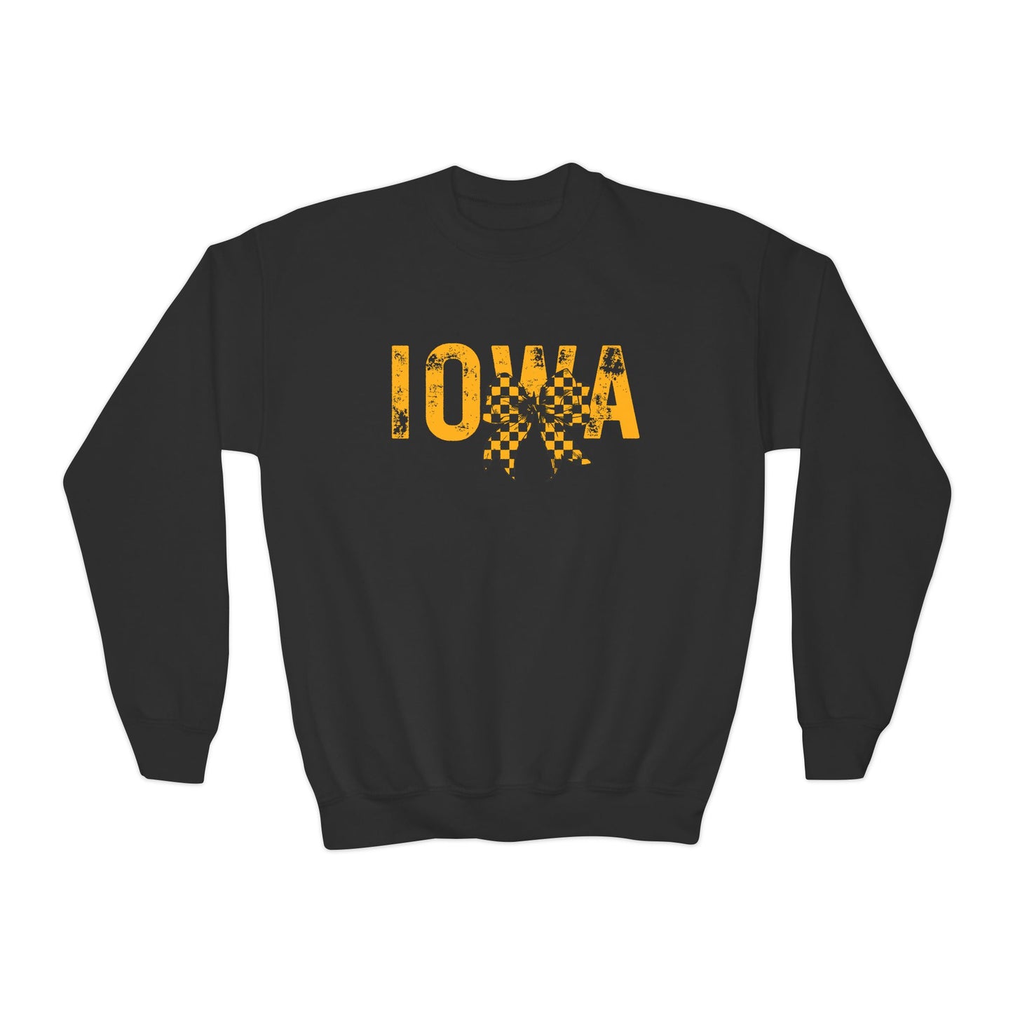 Youth Iowa Coquette Bow Crewneck Sweatshirt