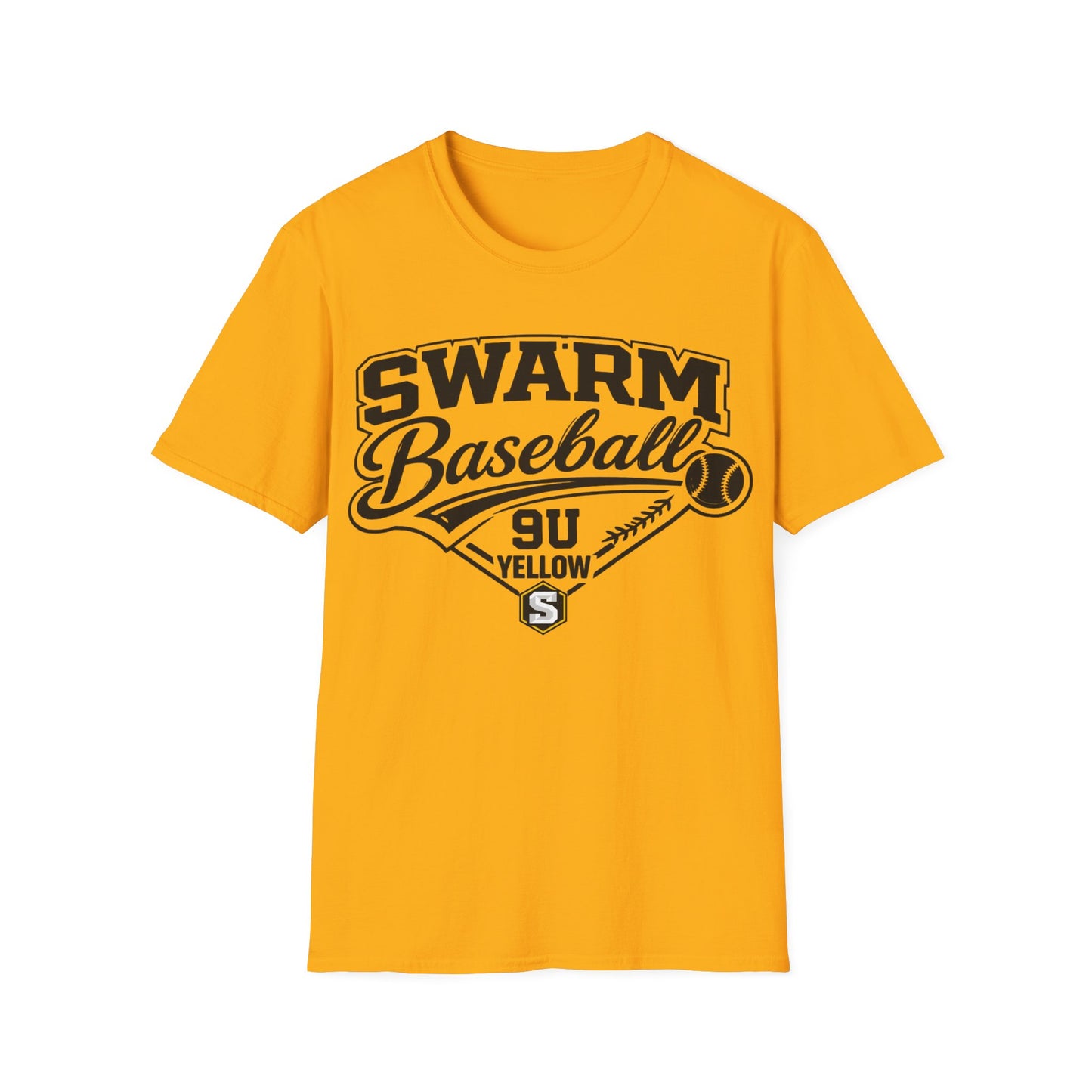Swarm 9U "1" ADULT Baseball T-Shirt | Gildan Softstyle