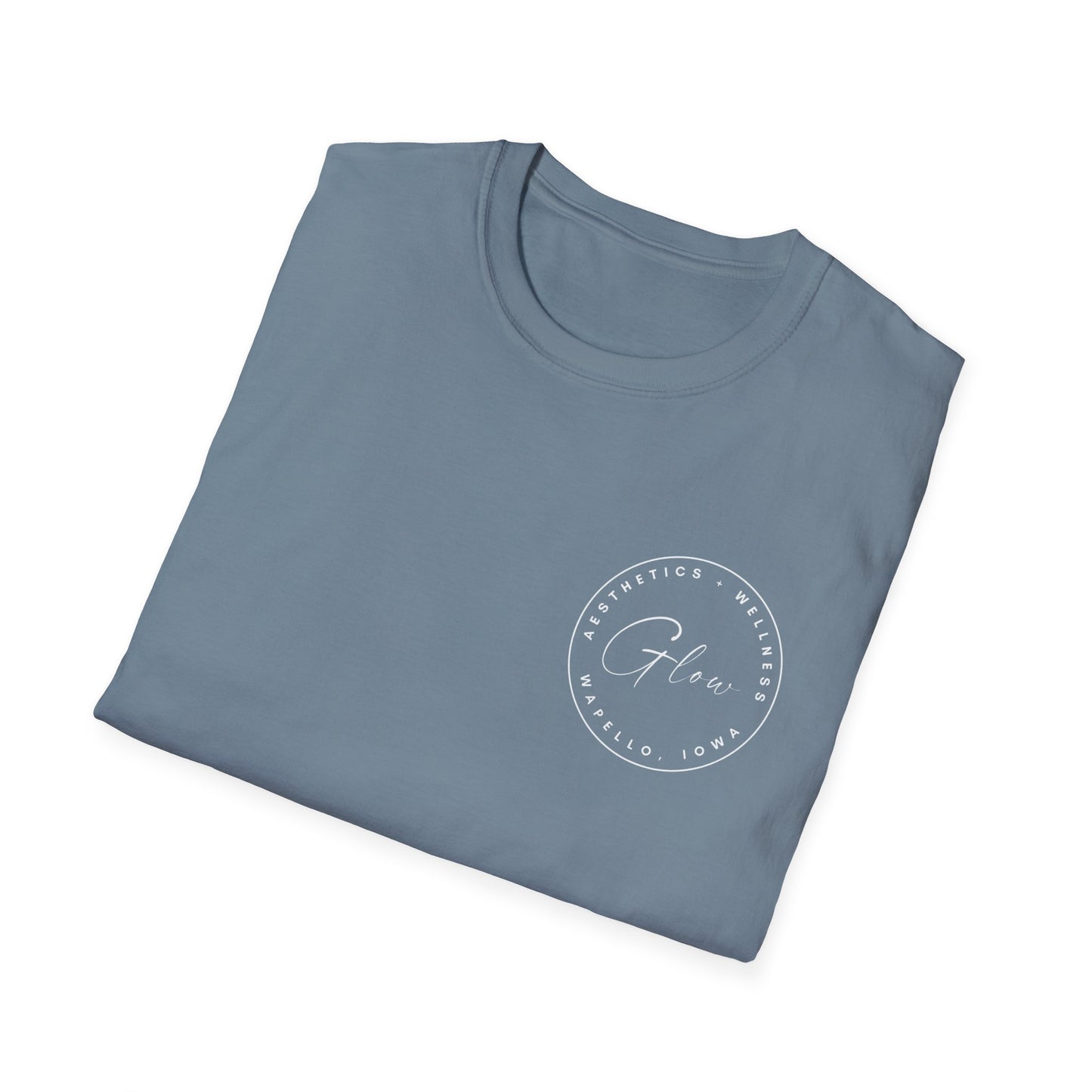 Glow Circle Logo FRONT/BACK T-Shirt | Gildan Soft-Style