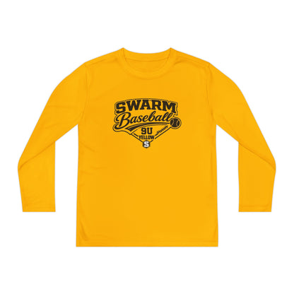 Swarm 9U "1" YOUTH Baseball Long Sleeve Tee | SPORTS-TEK