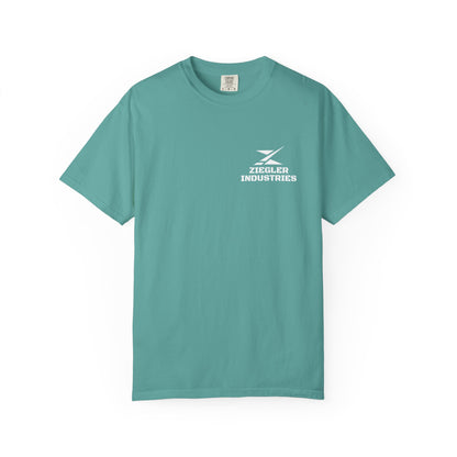 Ziegler Industries White Logo T-Shirt | Comfort Colors | MARCH TOP SELLER
