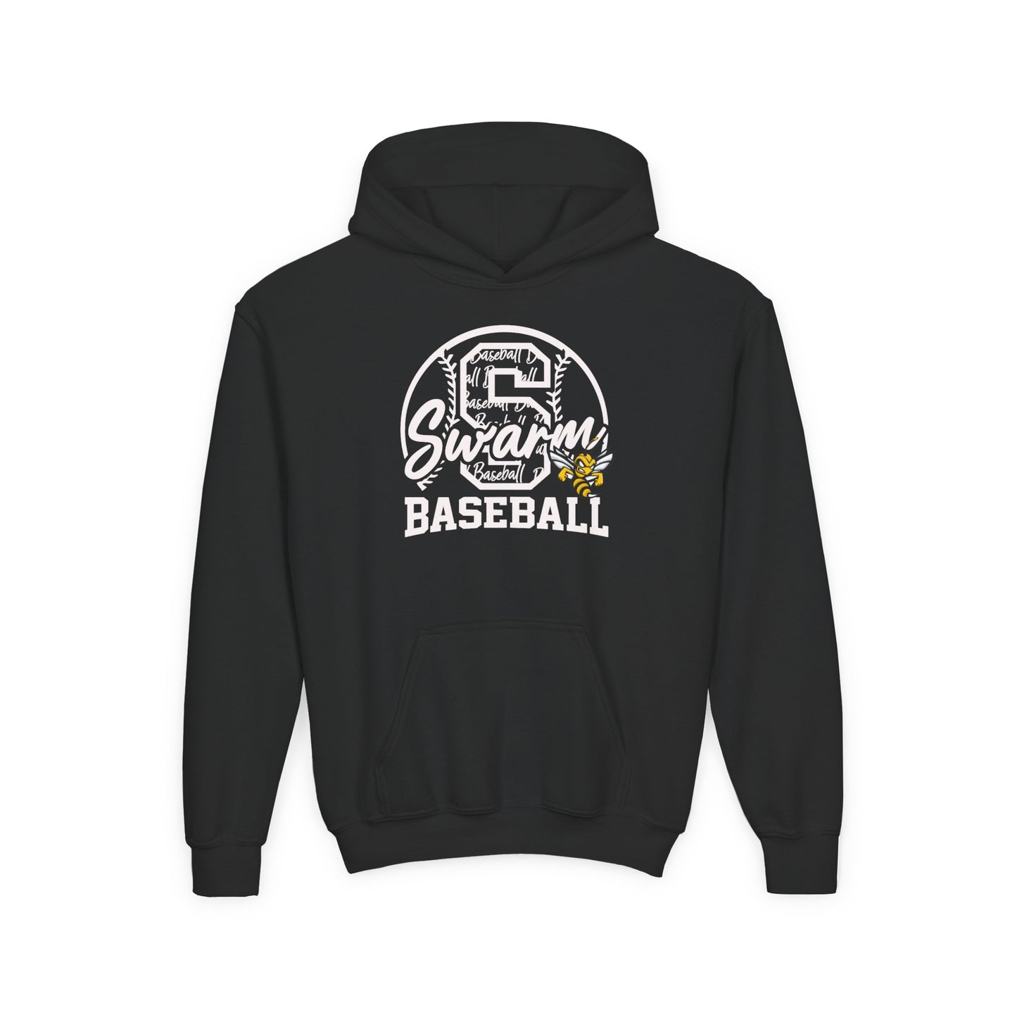 Swarm "S" YOUTH Baseball Hoodie | Gildan Heavy Duty