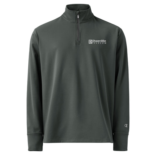 💡 Danville Telecom Champion Quarter Zip Pullover: White/Grey Spark