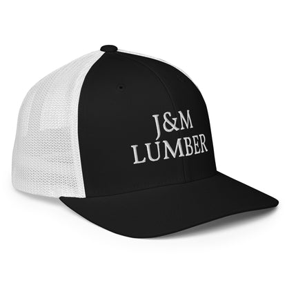 J&M Lumber White Logo Closed-back Trucker Hat