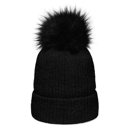 💡Danville Telecom Columbia Pom-Pom Beanie: Grey Logo/White Spark