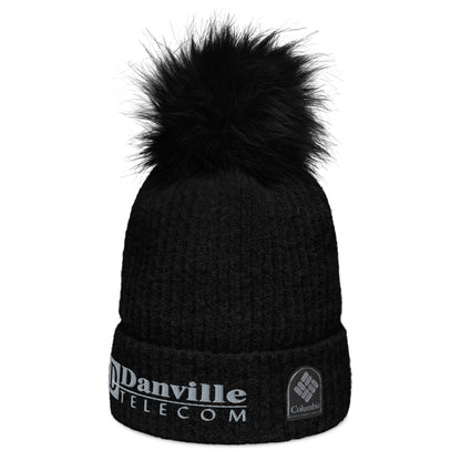 💡Danville Telecom Columbia Pom-Pom Beanie: Grey Logo/White Spark