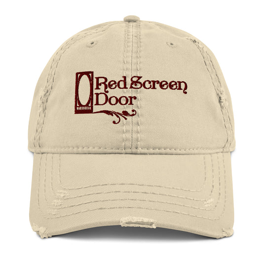 Red Screen Door Distressed Hat