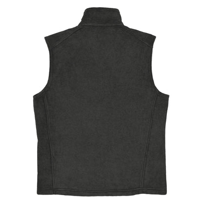 💡Danville Telecom Men’s Columbia fleece vest: White Logo/Grey Spark