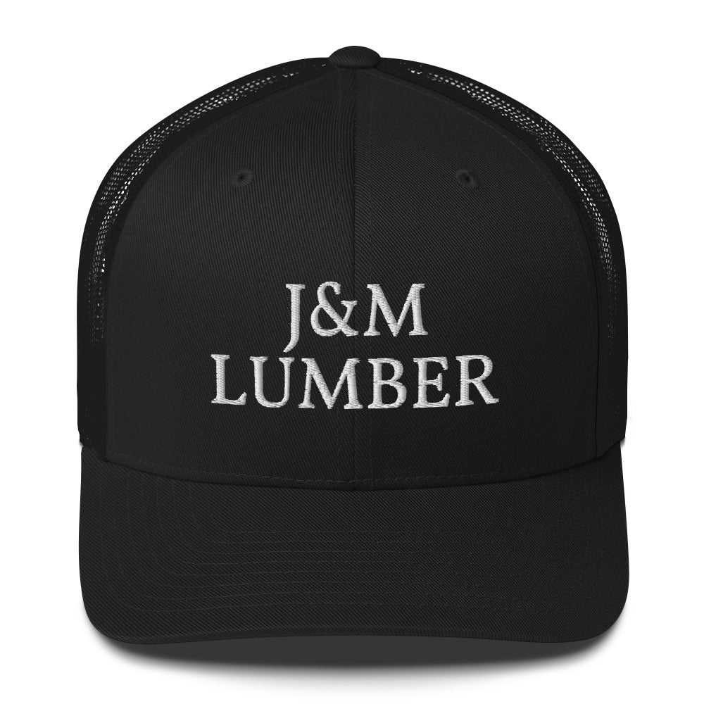 J&M Lumber White Logo Trucker Snapback  Hat