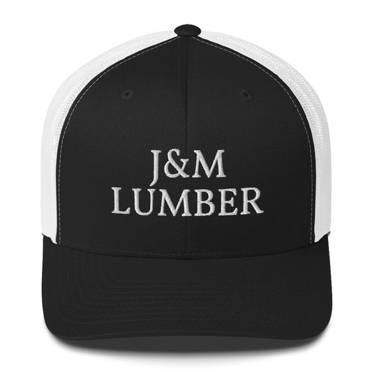 J&M Lumber White Logo Trucker Snapback  Hat