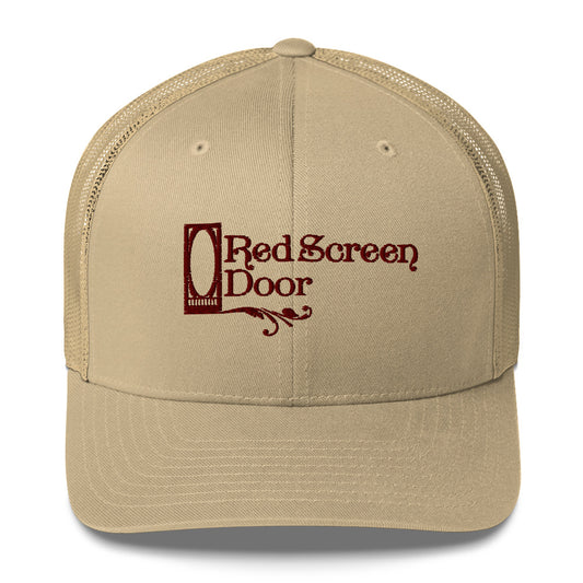 Red Screen Door Trucker Cap